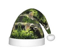 BLWSLC Foraging ferret Children's Christmas hats printed party hats suitable for Christmas parties family gathering decorations