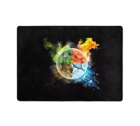 BLWSLC Four Elements Patterned rug, indoor floor mat, suitable for foyer, bathroom, living room, and bedroom.