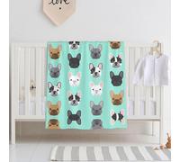 BLWSLC French Bulldog Printed baby throw blanket, swaddle blanket, crib blanket for toddlers, newborns, and children