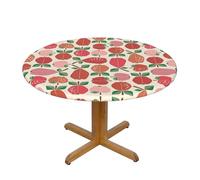 BLWSLC Fruit Under the Tree Patterned S round decorative tablecloth, suitable for dining rooms and banquets.