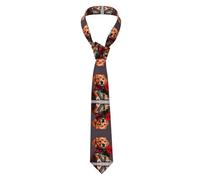 BLWSLC Gentleman-like dog Men's simple printed tie | A versatile suit accessory | Perfect for groomsmen, meetings, and celebrations