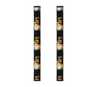 BLWSLC Gnome Bee Yellow Floral Patterned Refrigerator Door Handle Gloves (2 Pack), Suitable for microwaves and dishwashers.