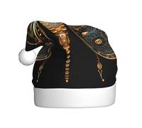 BLWSLC Golden Delicate Dragonfly on Black Background Adult Christmas hats masquerade accessories perfect for Christmas and family parties