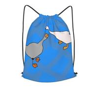 BLWSLC gray goose Printed Sports Drawstring Backpack Fitness Travel Backpack Suitable For Gym And Travel, Black, S
