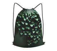 BLWSLC Green Creeper Printed Sports Drawstring Backpack Fitness Travel Backpack Suitable For Gym And Travel, Black, M