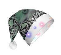 BLWSLC Green Octopus Printed Light Up Party Hats LED Christmas Party Props Suitable for Adults and Kids, Christmas Fun Hats