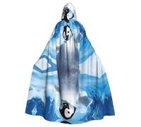 BLWSLC Halloween adult hooded cape Cute Penguins Baby Taking Pictures printed festive hooded cape suitable for holiday party costume