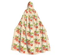 BLWSLC Halloween island of cuba printed cape hooded festive cape suitable for Halloween family parties