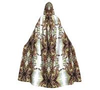 BLWSLC Halloween Watercolor Deer Giraffe printed cape hooded festive cape suitable for Halloween family parties