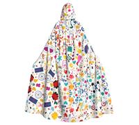 BLWSLC Happy Birthday Background patterned hooded cape is perfect for Halloween, carnivals, themed parties, and even as a vampire costume.