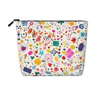 BLWSLC Happy Birthday Background Printed single layer cosmetic bag, storage bag, suitable for daily storage, a must-have for business trips.