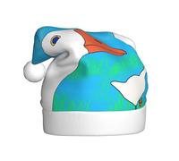 BLWSLC happy white goose Printed adult Christmas hat Christmas decoration hat suitable for stage performances holiday parties