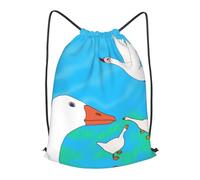 BLWSLC happy white goose Printed Sports Drawstring Backpack Fitness Travel Backpack Suitable For Gym And Travel