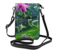 BLWSLC Heaven Hummingbird Patterned leather crossbody bag, flap phone case, suitable for travel, hiking, camping or everyday use.