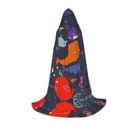 BLWSLC Holiday Party Hooded Cape Ocean whale fish octopus Printed Cosplay Costume Suitable For Halloween And Anime Conventions S