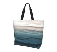 BLWSLC In the midst of the tide Patterned shoulder bag, reusable organizer, suitable for travel, gym, and yoga.