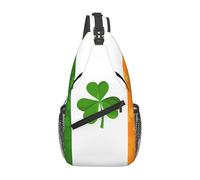 BLWSLC irish flag Patterned men's crossbody bag with adjustable strap, suitable for outdoor hiking or daily commuting