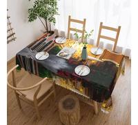 BLWSLC Italian Old Street Patterned Decorative Tablecloth - (137x183 cm), suitable for holiday parties, banquets, kitchens, indoors and outdoors.