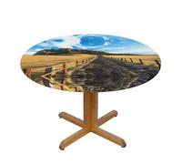 BLWSLC Jeju Island Korea Patterned round tablecloth, M decorative tablecloth, suitable for restaurants, banquets, parties