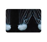 BLWSLC Jellyfish 16x24in non-slip flannel floor mat with a pattern suitable for indoor and outdoor use home decor