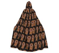 BLWSLC Jumping boar animation Patterned adult hooded cape, stage costume, holiday party and cosplay costume