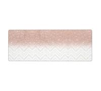 BLWSLC Large desktop mat Glittery Pretty Pattern printed rubber-bottomed keyboard pad suitable for office use