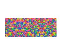 BLWSLC Large desktop mat Pickleball Balls Colors Pattern printed rubber-bottomed keyboard pad suitable for office use