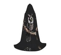 BLWSLC Late Night Owl Printed Hooded Cape For Teenagers Suitable For Parties And Stage Performances Medium