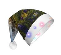 BLWSLC Lavender Meadow at Sunset Spring Printed Light Up Party Hats LED Christmas Party Props Suitable for Adults and Kids, Christmas Fun Hats