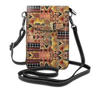 BLWSLC Lightweight small crossbody bag African Textile Patchwork printed women's shoulder bag with card slots suitable for everyday use and travel