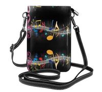 BLWSLC Lightweight small crossbody bag Colorful Musical Note printed women's shoulder bag with card slots suitable for everyday use and travel