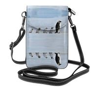 BLWSLC Lightweight small crossbody bag Five Penguins printed women's shoulder bag with card slots suitable for everyday use and travel