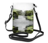 BLWSLC Lightweight small crossbody bag Multicolor Nature Valley Rivers printed women's shoulder bag with card slots suitable for everyday use and travel