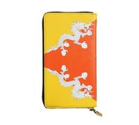BLWSLC Long clutch Flag of the Kingdom of Bhutan printed zipper wallet suitable for travel work and attending banquets