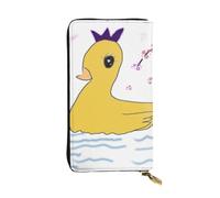 BLWSLC Long clutch little yellow duck printed zipper wallet suitable for travel work and attending banquets