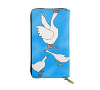BLWSLC Long clutch White Goose House printed zipper wallet suitable for travel work and attending banquets