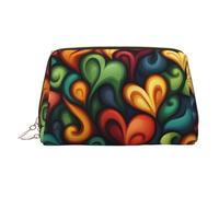 BLWSLC Love flows again Printed Portable Cosmetic Bag Large Travel Toiletry Bag Suitable For Travel And Daily Use