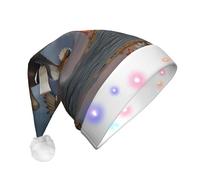 BLWSLC mallard duck Printed light-up party hat LED Christmas fun hat Christmas party props suitable for adults and children