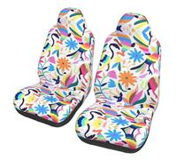 BLWSLC Mexican Otomi Animals 2-piece car seat cover set universal front seat cover suitable for cars and trucks