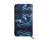 BLWSLC Moon Stars and Planets Long Clutch, Zipper Wallet, Card Holder, Portable Travel Coin Storage Bag Suitable for Travel and Daily use