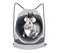 BLWSLC Mouse in the Hole Printed Sports Drawstring Backpack Fitness Travel Backpack Suitable For Gym And Travel