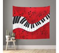 BLWSLC Music Note Piano Printed Wall Hanging - 60x51 Inch Soft Peach Skin Tapestry Dorm Bedroom Wall Decor Gift