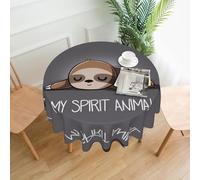 BLWSLC my sprirt animal Patterned Round Tablecloth - 60 Inch - Perfect for family gatherings, restaurants, holidays and celebrations