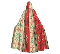 BLWSLC Navaho style Printed Party Hooded Cape Adult Holiday Hooded Cape Suitable For Performances And Parties
