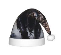 BLWSLC North American bison Printed children's Christmas hat festive Christmas hat suitable for New Year's holiday parties and outdoor winter wear