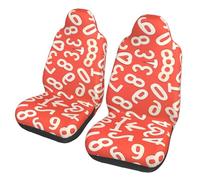BLWSLC Numbers Arts 2-piece car seat cover set universal front seat cover suitable for cars and trucks
