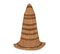 BLWSLC Original wood color texture Printed long Large hooded cape for holiday parties, cosplay and fancy dress parties