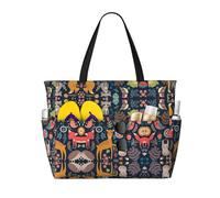 BLWSLC Owl Rabbit Bird Fox Patterned travel bag, large capacity shoulder bag, suitable for vacations, travel, and gym use.