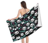 BLWSLC Panda Cute face Printed Beach Towels Absorbent Bathroom Bath Towels Suitable for Bathroom and Outdoor Travel