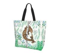 BLWSLC pangolin parenting print Patterned shoulder bag, reusable organizer, suitable for travel, gym, and yoga.